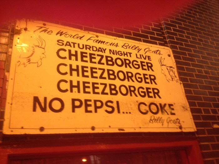 CHEEZBORGER Billy Goat Tavern Chicago Cubs