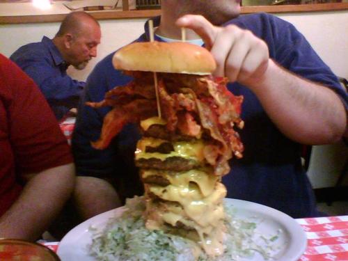 huge bacon burger