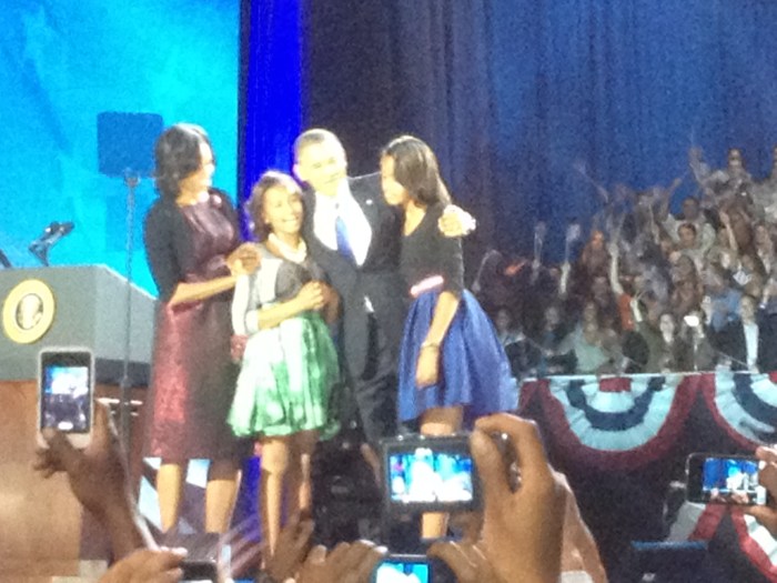 The Obamas on election night