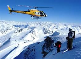 helicopter skiing