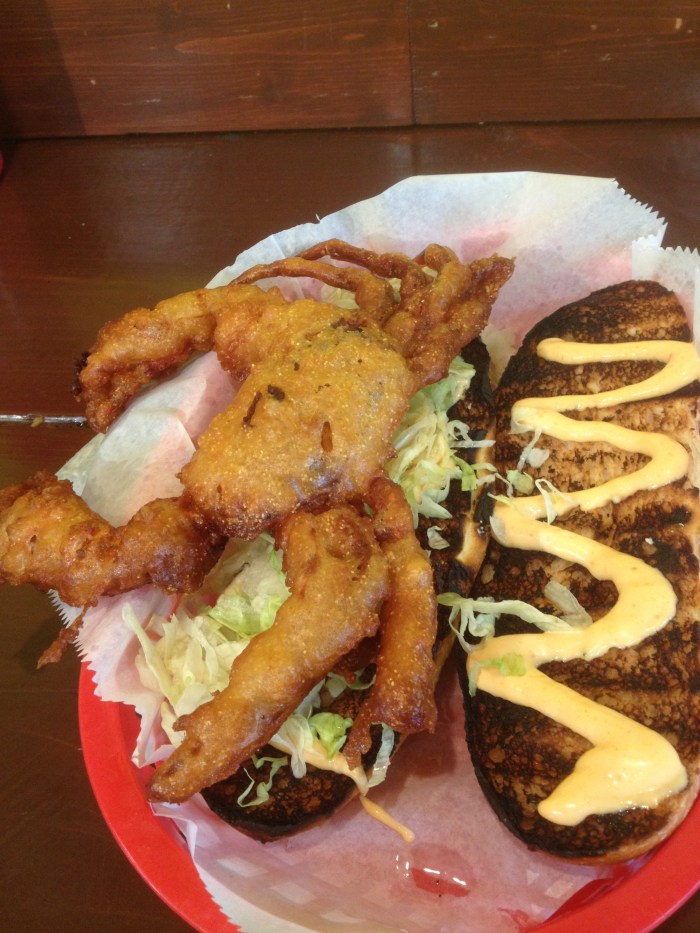 soft shell crab po'boy