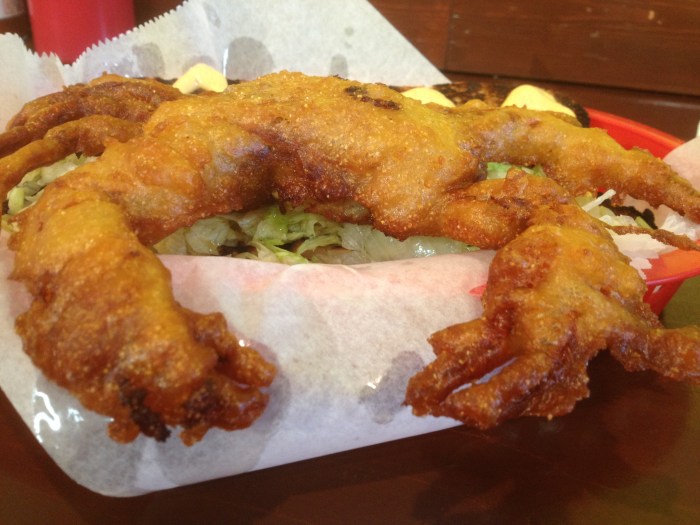 soft shell crab po'boy