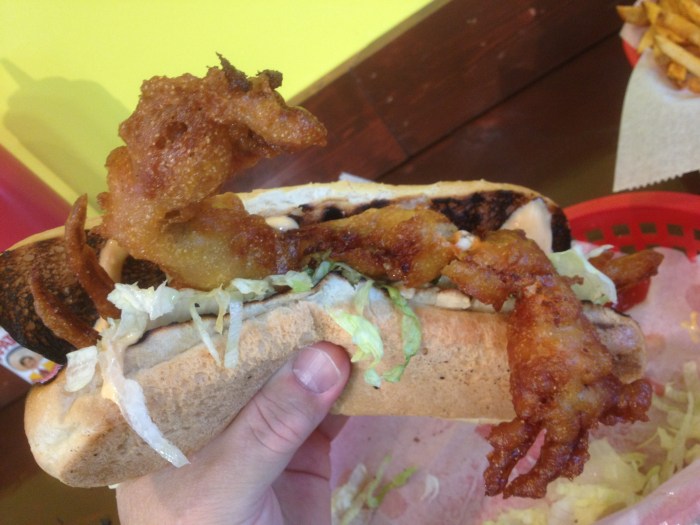 soft shell crab po'boy