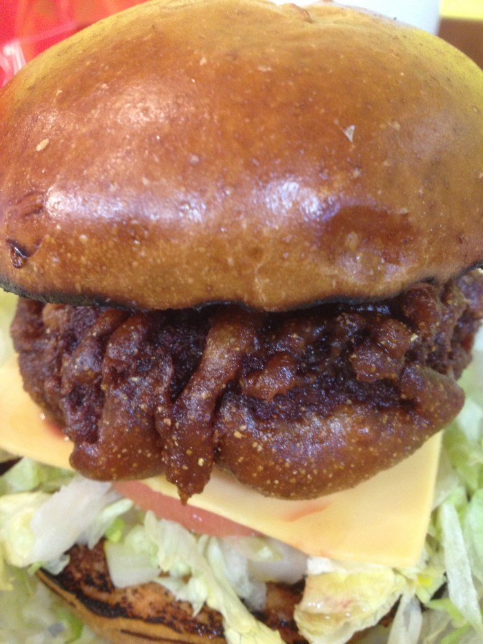big & little's deep fried cheeseburger