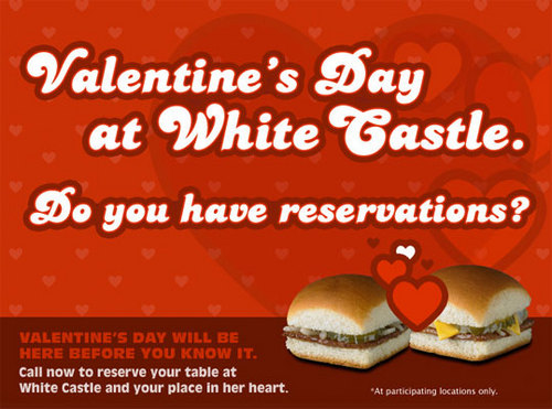 white castle valentine's day