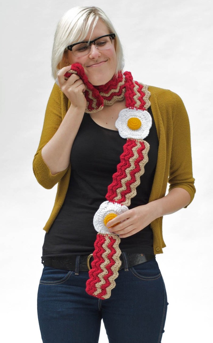 bacon clothing scarf