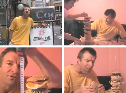 Monster Cafe tower burger