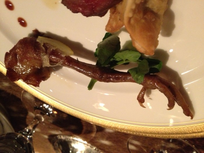 The Hunt menu whole squab leg