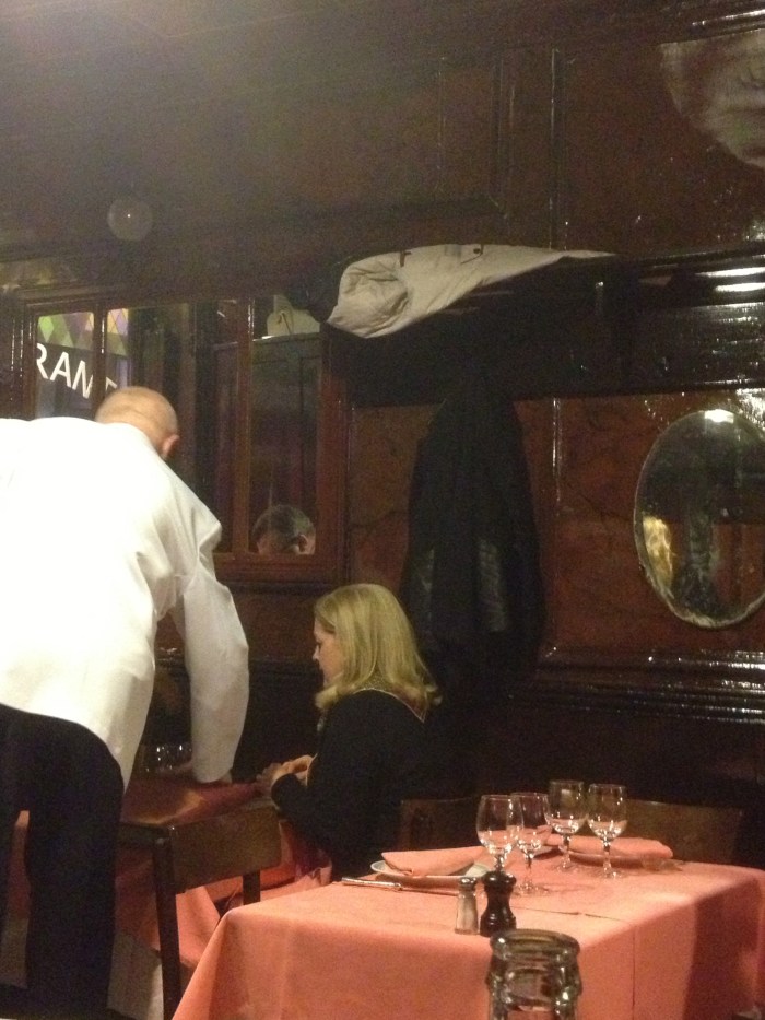 Chez L'Ami Louis coat hanging style