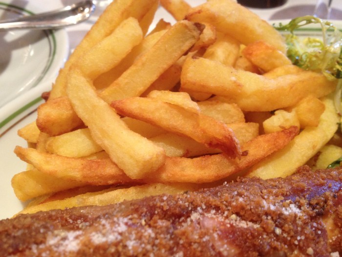 Pig's trotter and french fries