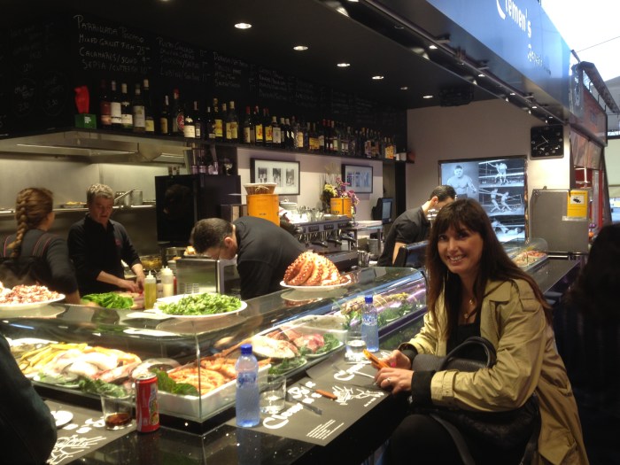 Alex Duda Boqueria food stall counter