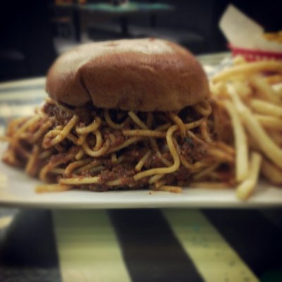 spaghetti burger