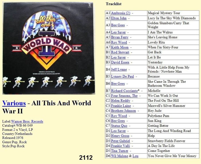 Various  - All This And World War II