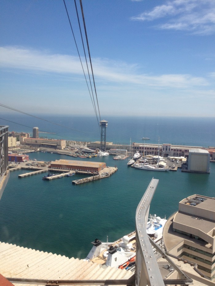 aerial tram tower and water