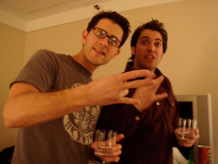 mike and aaron gang signals