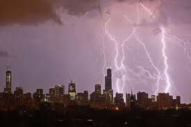 Chicago lightning storm