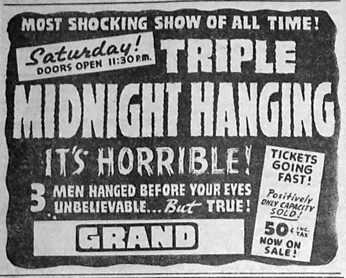 vintage midnight movie ad