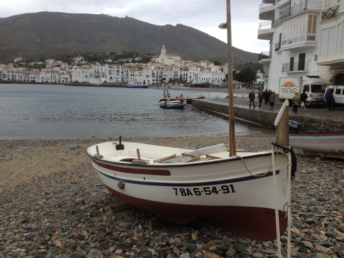 Cadaques single boat on beach