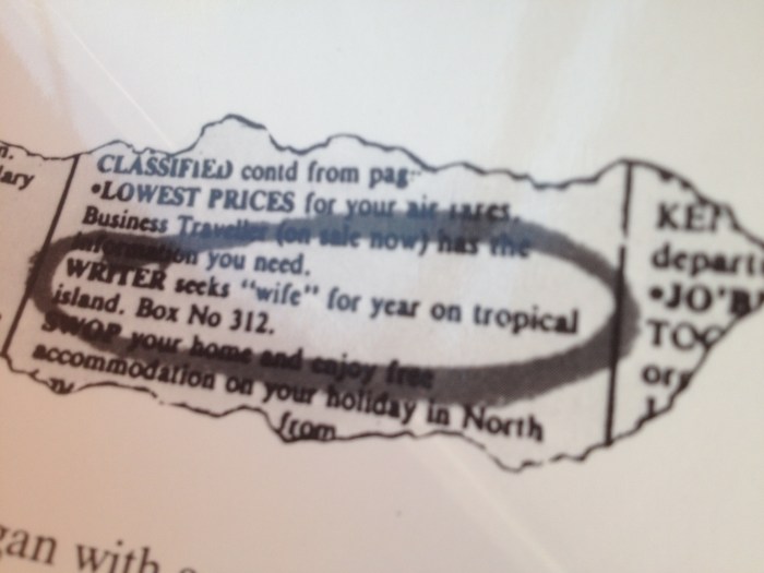 Castaway non-fiction memoir