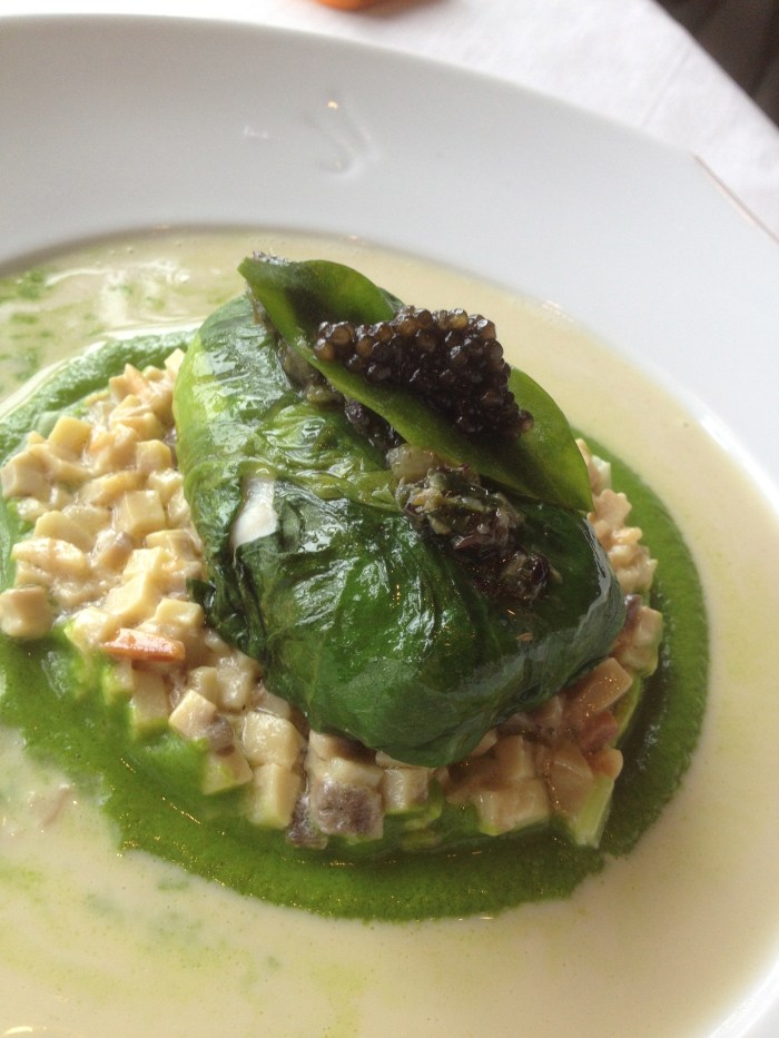 Jules Verne main dish with caviar