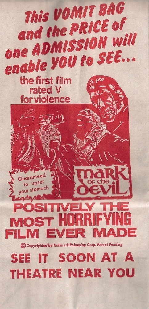 Mark Of The Devil Vomit Bag