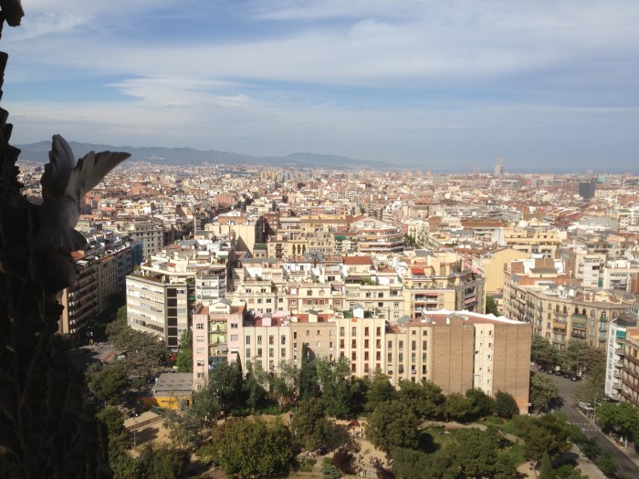 Barcelona Spain skyline from Sagrada Famiglia