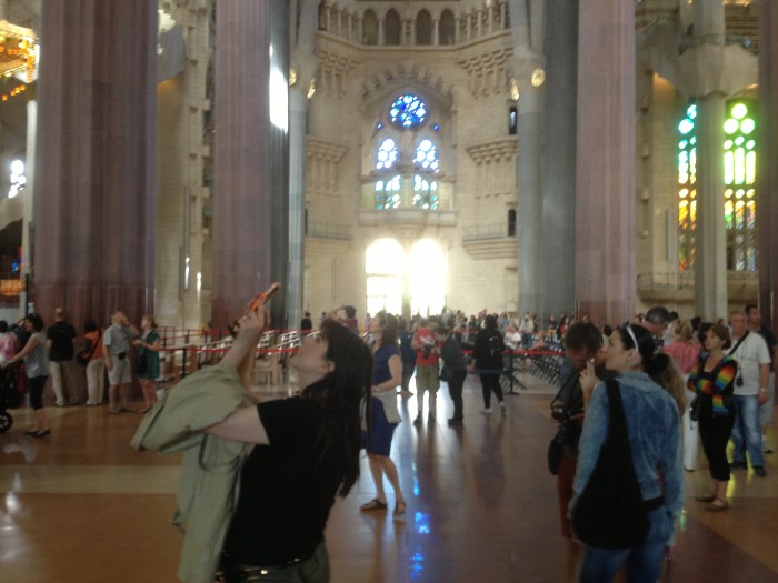 Massive Sagrada Famiglia cathedral floor