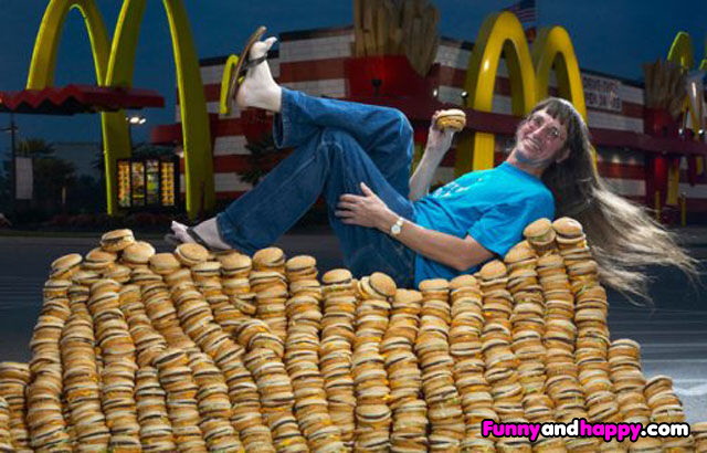 Great Hamburger Bed, Grand lit Hamburger, Große Hamburger Bed