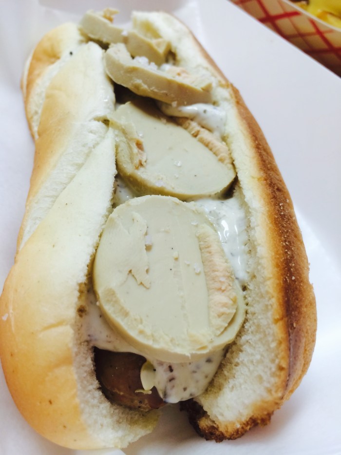 Hot Doug's foie gras hot dog