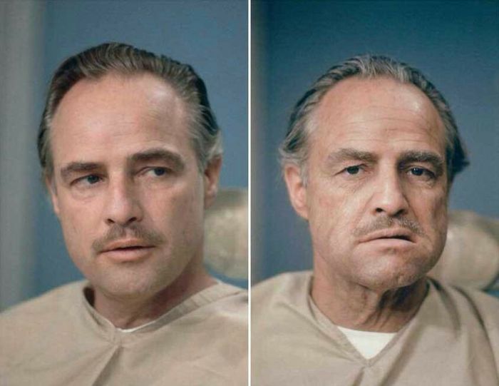 Marlon Brando Godfather makeup tests