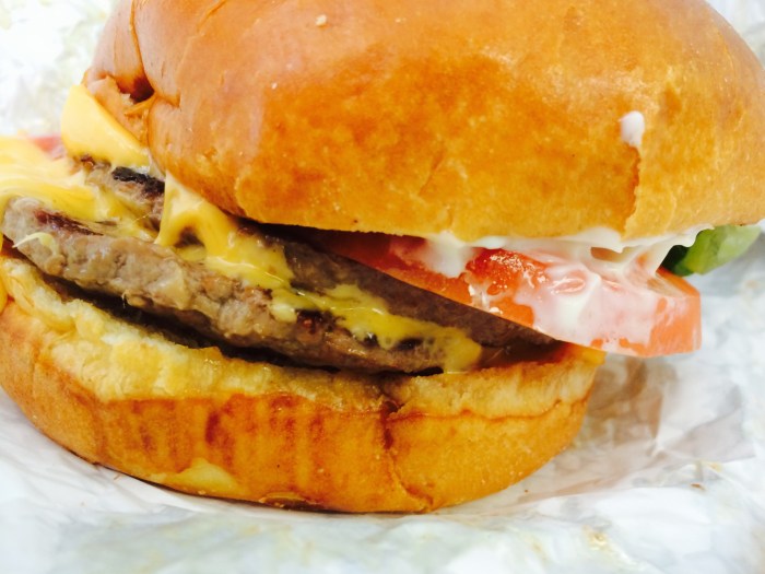 Max's double cheeseburger