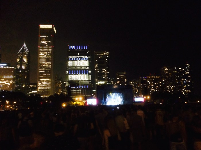 Chicago skyline Lollapalooza