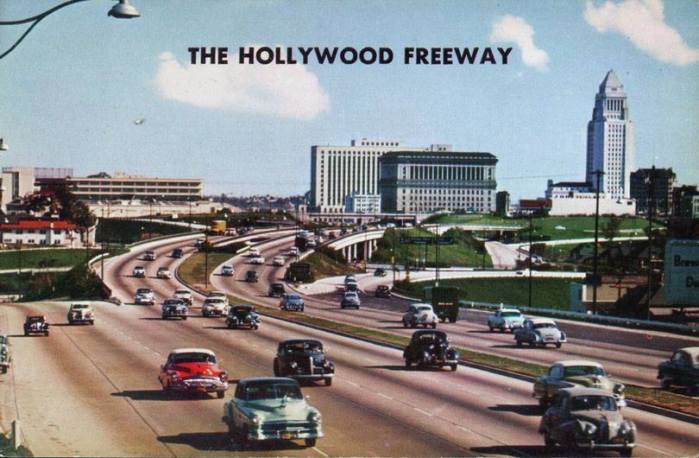 downtown LA Hollywood Freeway