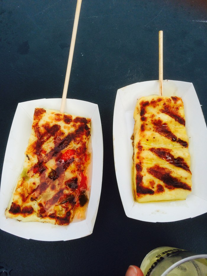 Garlic cheese on a stick