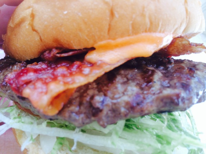 Muskie burger closeup