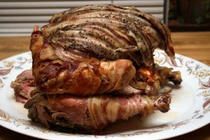 cooked bacon turducken