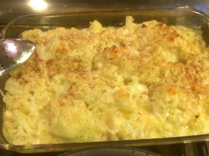 baked cauliflower gratin