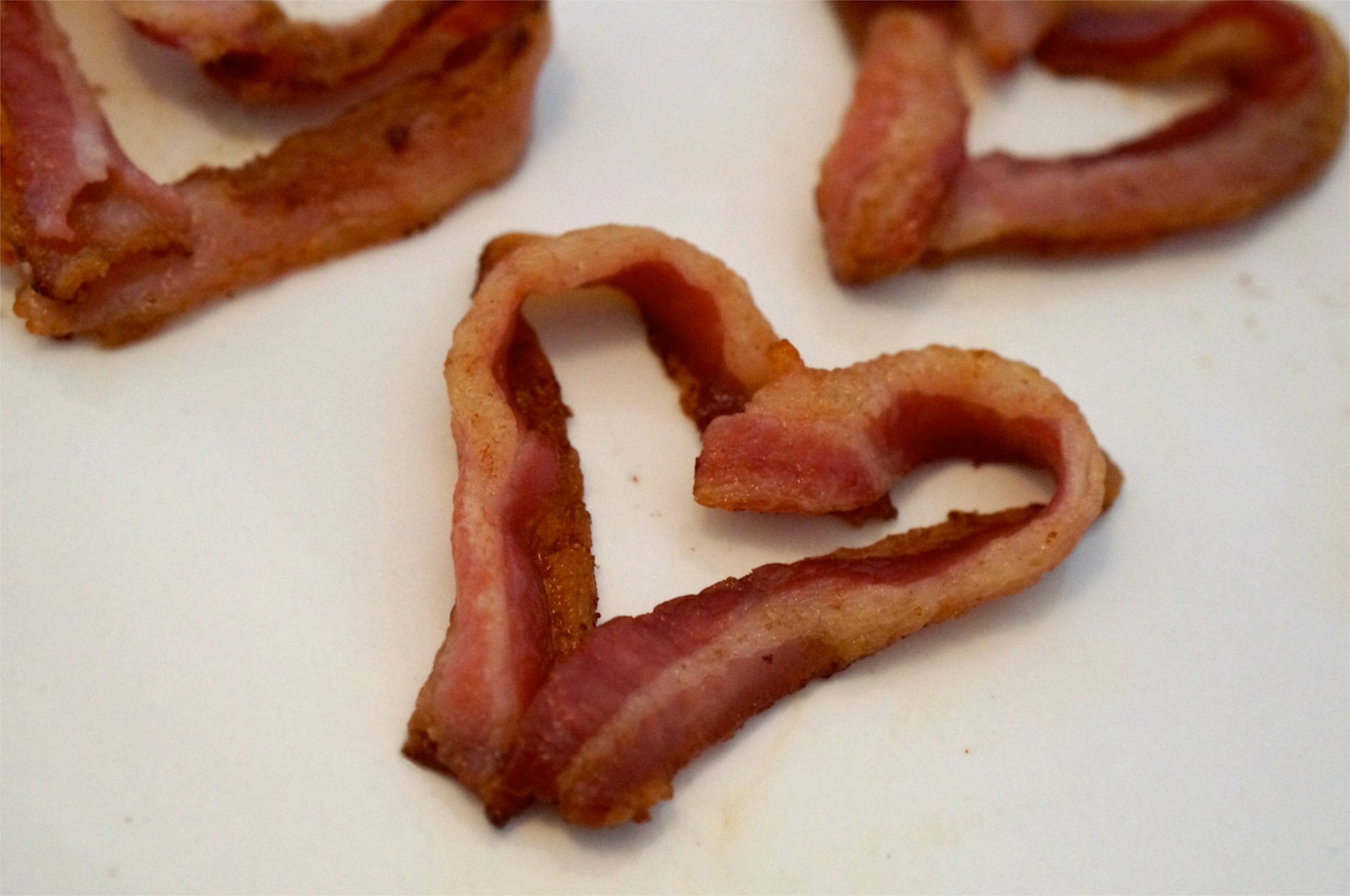 heart shaped bacon