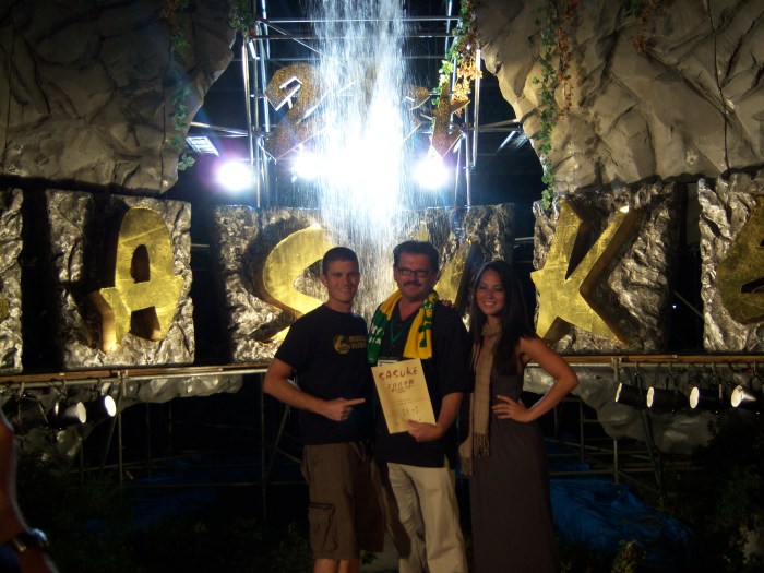 Olivia Munn Kevin Pereira John Rieber at Ninja Warrior