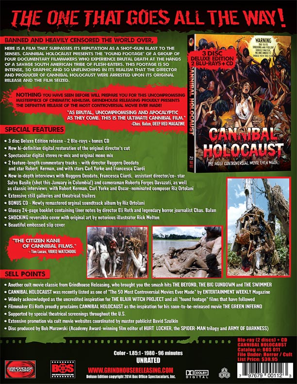 Cannibal Holocaust blu ray