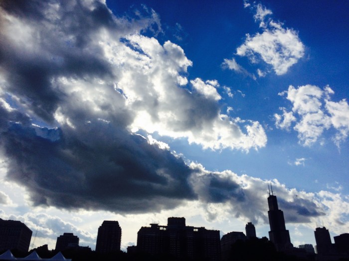 Chicago skyline Lollapalooza