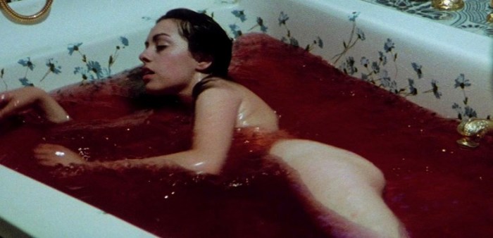 Lina Romay naked blood bath