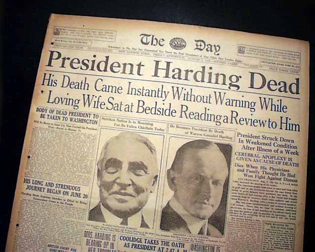 President Harding sex scandal death