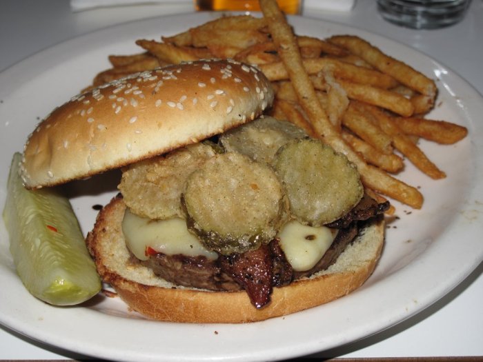 PYT pickleback burger