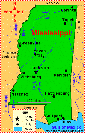 Map of Mississippi