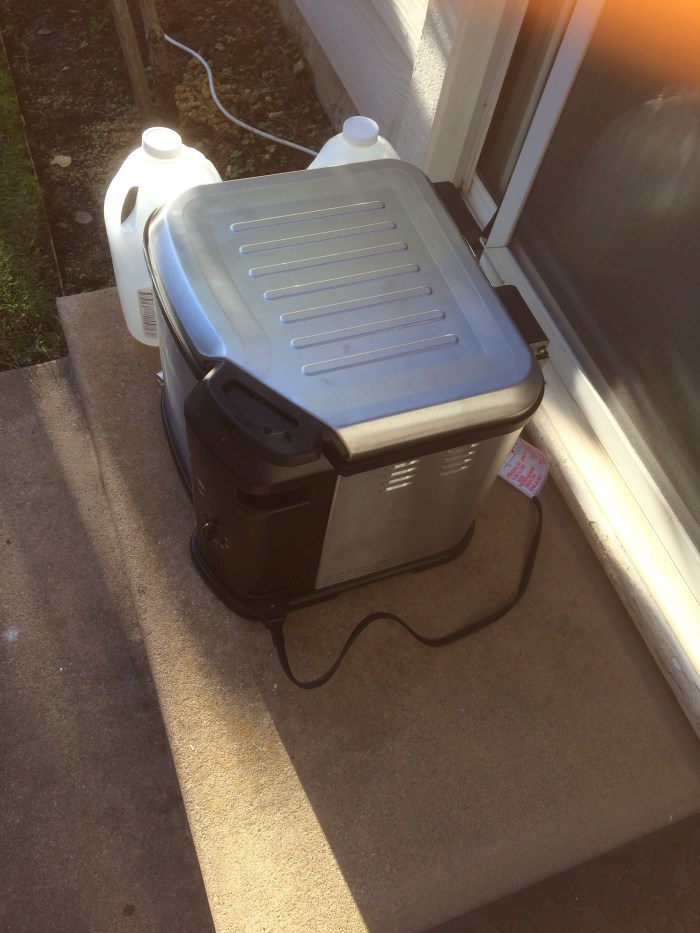 Thanksgiving 2015 Turkey deep fryer