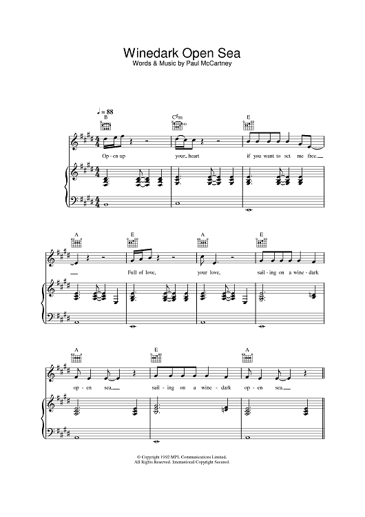 paul mccartney winedark open sea lyrics