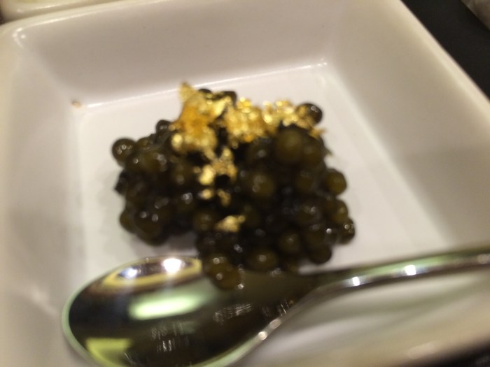 golden caviar dishes