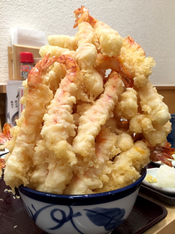 giant bowl of fried shrimp
