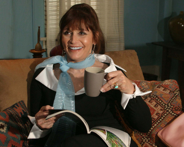 Margot Kidder in her home for Celebrity Home Kathryn Kates story.